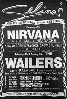 Coogee Bay Hotel Bands Poster 1992