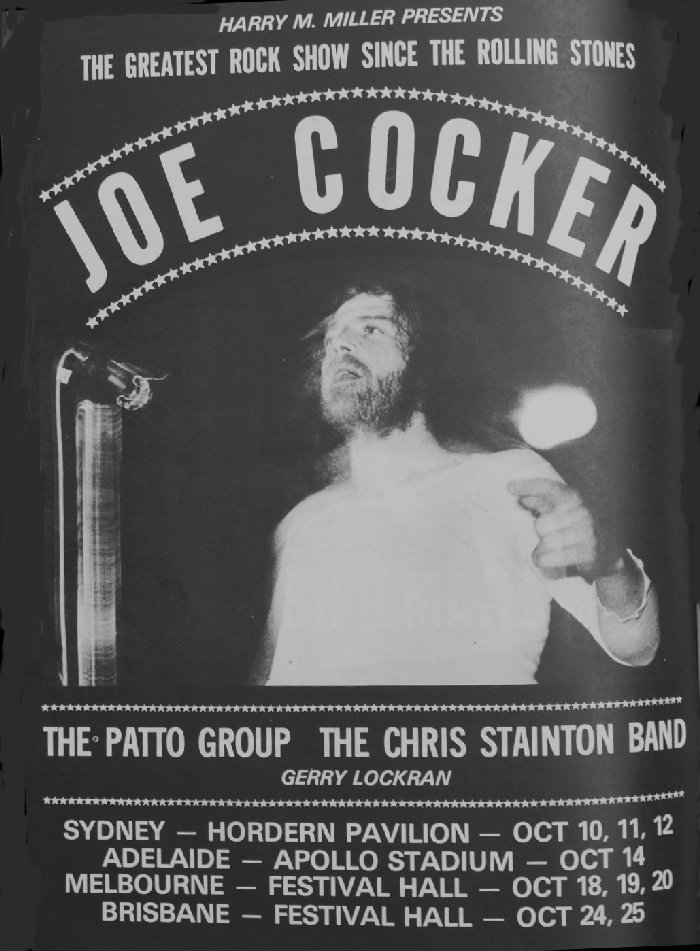 Poster for Joe Cocker's 1972 tour