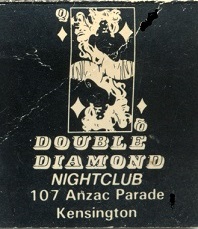 Double Diamonds Nightclub Matchbox Cover