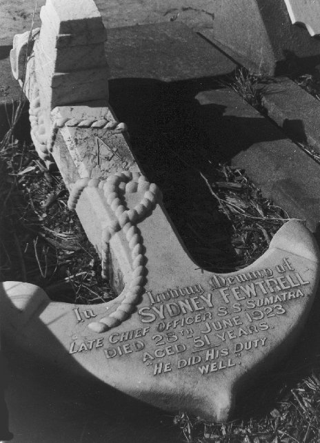 Sydney Fewtrell's Headstone at Randwick General Cemetery, South Coogee