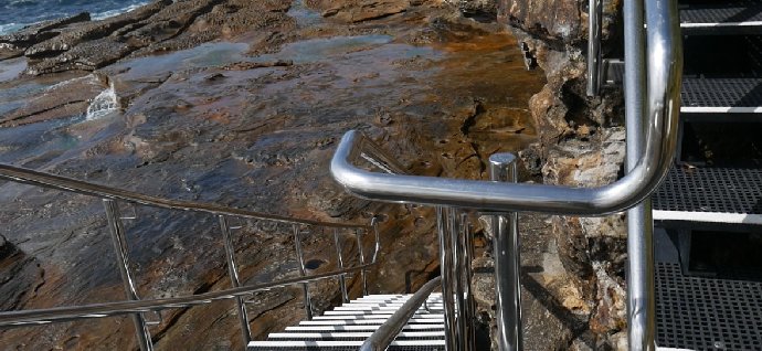 New access stairs to Ivo Rowe Pool