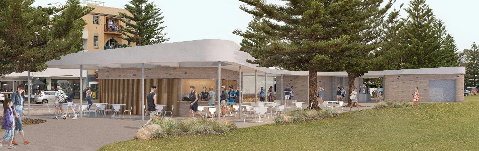 Artist impression of  proposal to rebuild Coogee Kiosk building