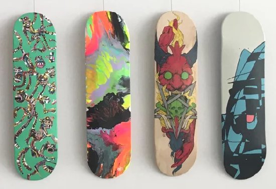 Art Works on Skate Board Decks