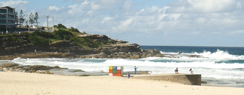 Giant Rubik Cube at Maroubra Beach