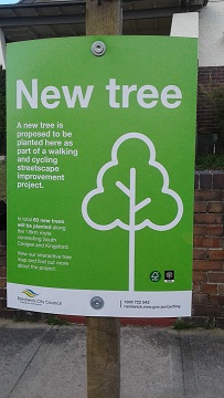 New Tree Sign