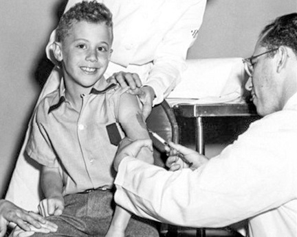 1960s child being vaccinated